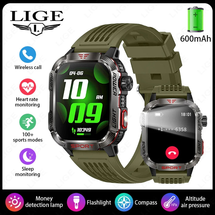 Xiaomi LIGE Military Smartwatch – Bluetooth, Rugged, Long Battery