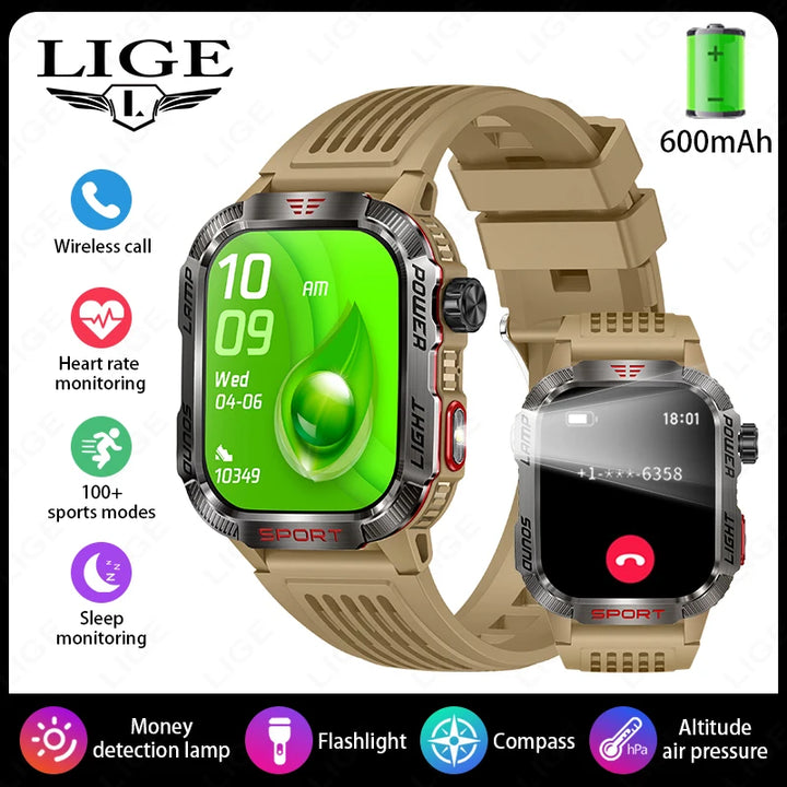Xiaomi LIGE Military Smartwatch – Bluetooth, Rugged, Long Battery