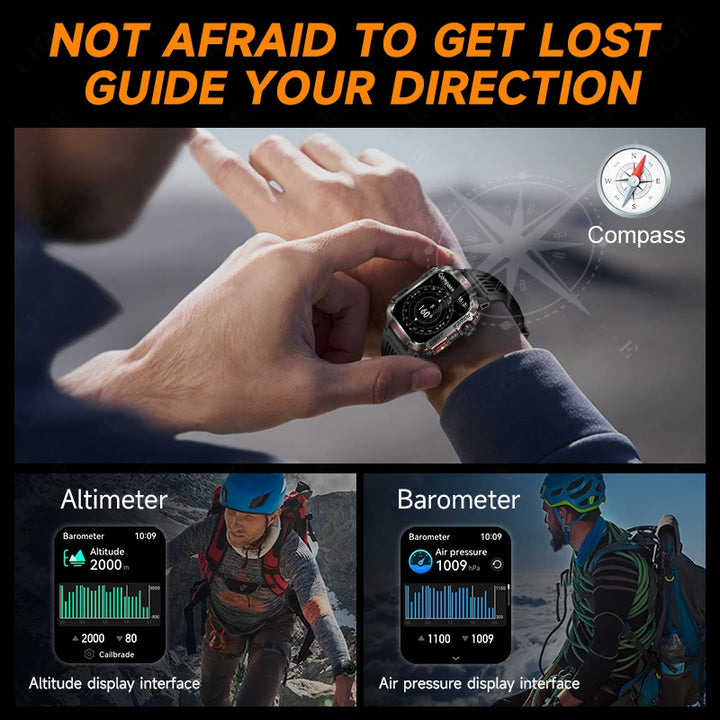 Xiaomi LIGE Military Smartwatch – Bluetooth, Rugged, Long Battery