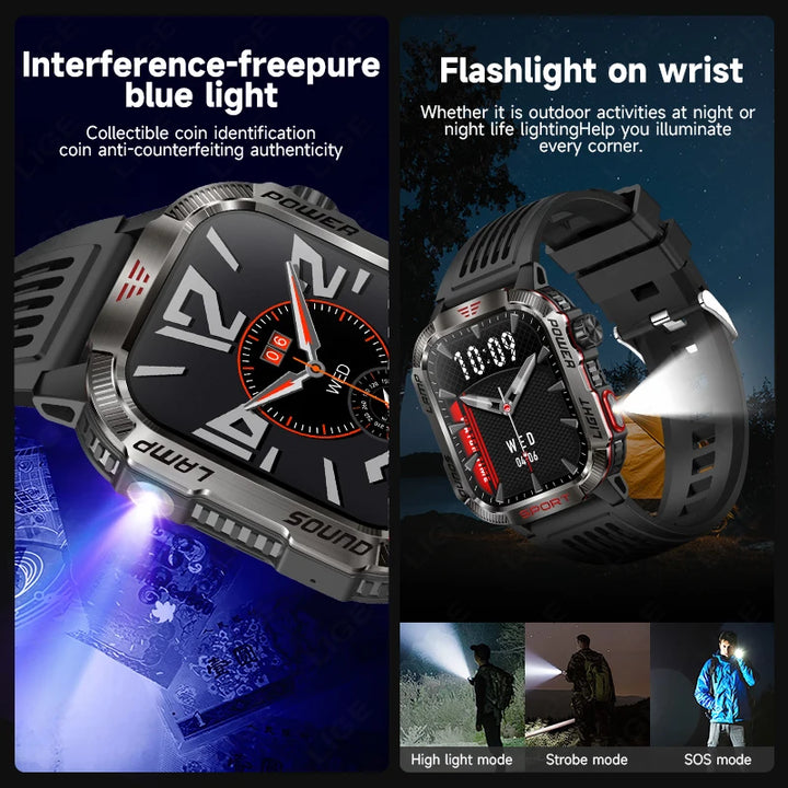 Xiaomi LIGE Military Smartwatch – Bluetooth, Rugged, Long Battery