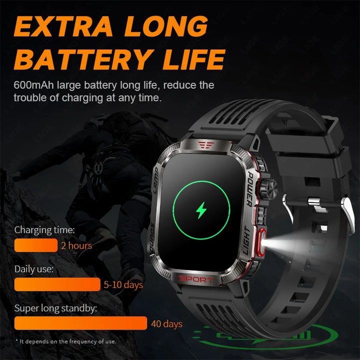 Xiaomi LIGE Military Smartwatch – Bluetooth, Rugged, Long Battery